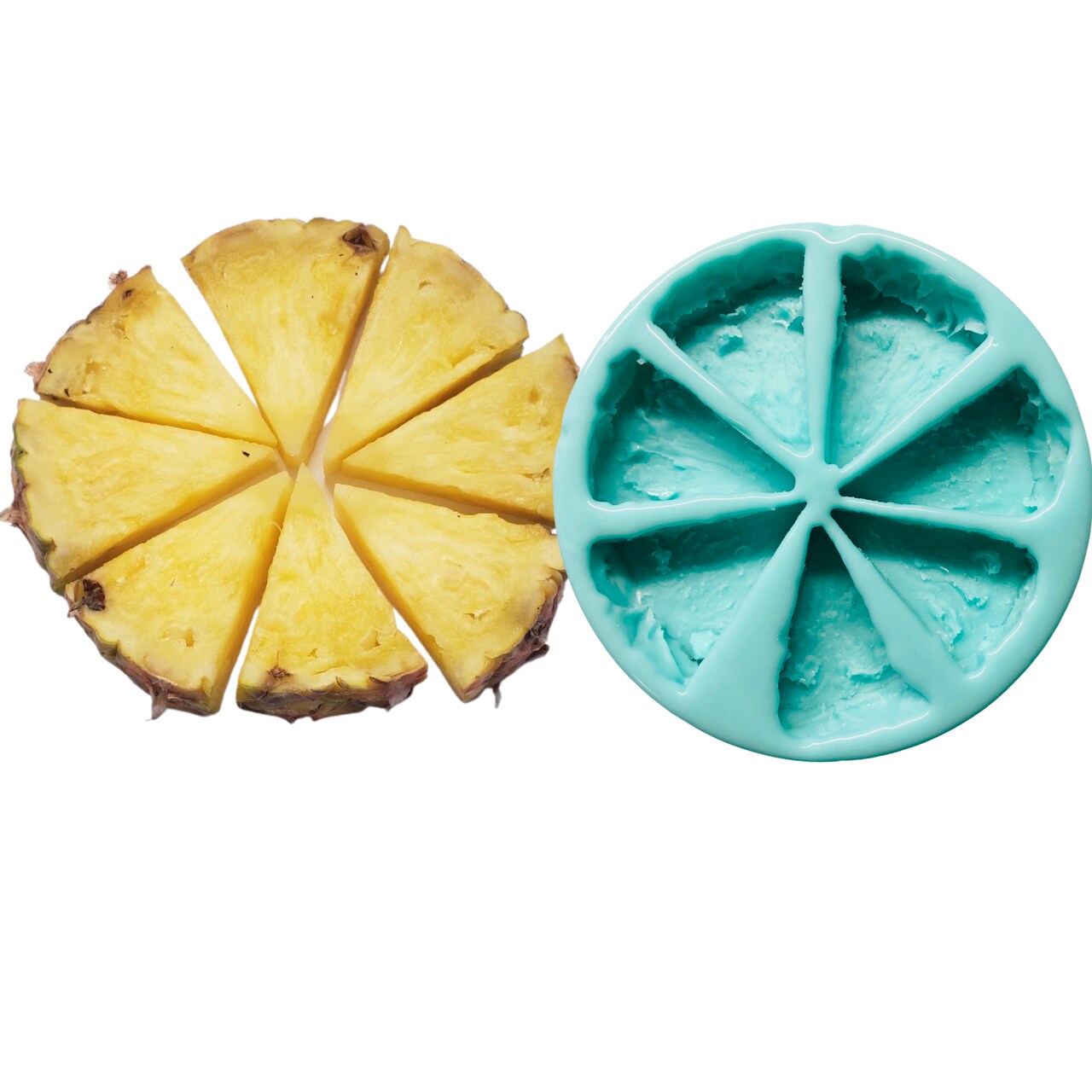 7pc Pineapple Wedge Shape Silicone Mold| Soap Mold| Candle Mold | Mold for Wax| Mold for Resin